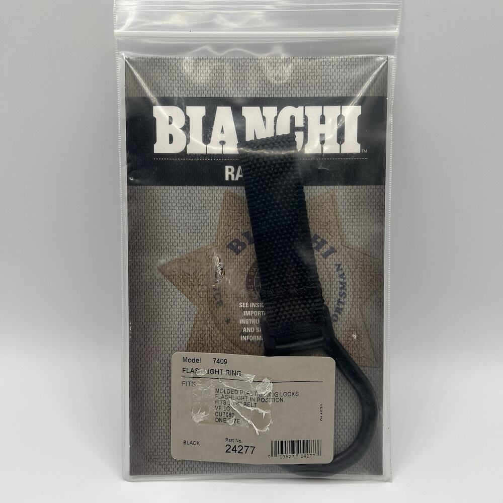 Bianchi Ranger 7409 Flashlight Ring Holder Black - NEW in Package - Fits 2.25”